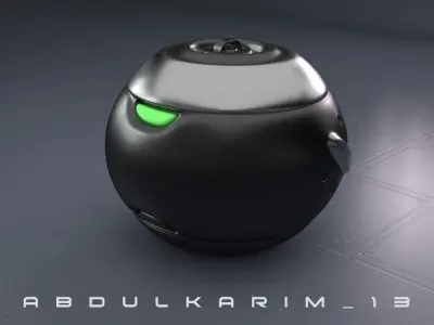 spheric robotic grenade 3D model