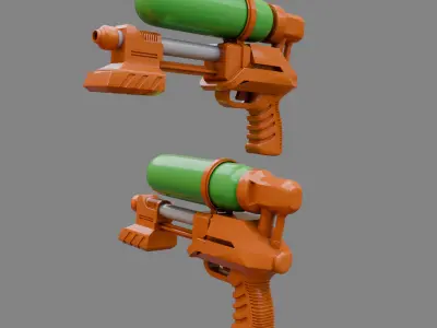 Water Gun one hand 06 Low-poly 3D model