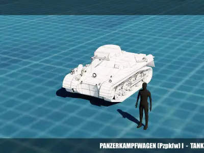 Pzkpfw I Tank Base Mesh Low-poly 3D model