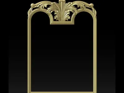 3D Frame - Wood Carving STL Model for CNC Router 3D print model order