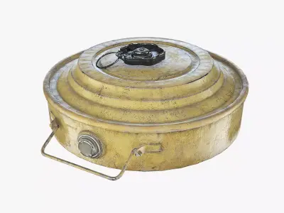TM-46 Antitank Mine Low-poly 3D model
