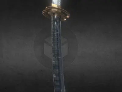 Kaneshige Japanese Katana - FBX 2K Low-poly 3D model