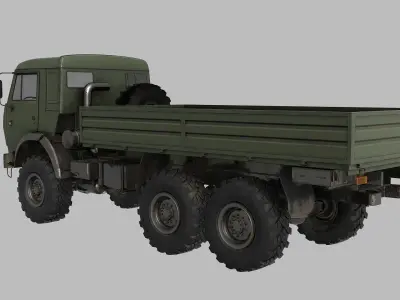  Military Truck Low-poly 3D model