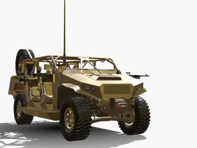 Polaris DAGOR 4X4 Low-poly 3D model