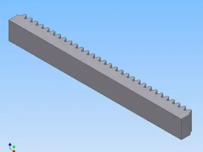 Cremallera parametrica - Parametric rack Free 3D model