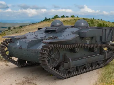 UE Tractor German Mental Ray 3D model
