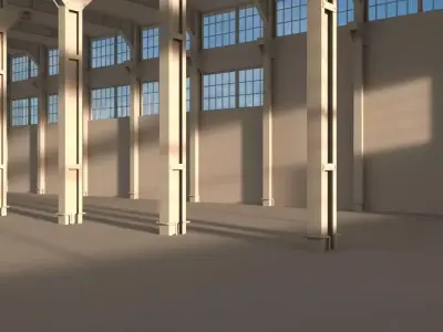 Factory warehouse Low-poly 3D model purchase
