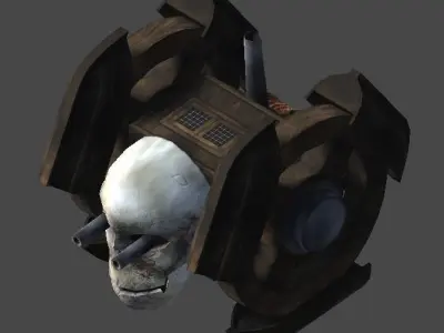 Pirate ship tank1 Low-poly 3D model