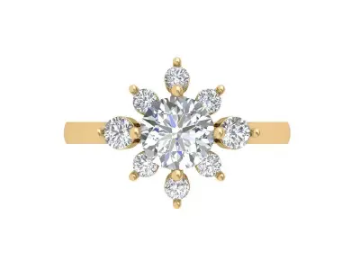 Solitaire Engagement Ring 3D print model 101