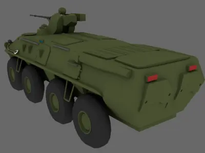 BTR-80A Low-poly 3D model
