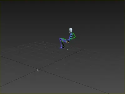 wheelchair person in motion 3D model