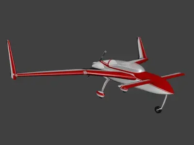 Rutan Model 61 Long EZ Free low-poly 3D model