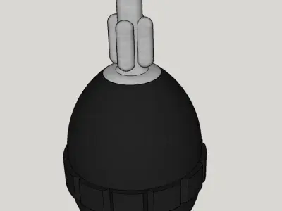 WW1 German Model 19 Egg Grenade 3D print model