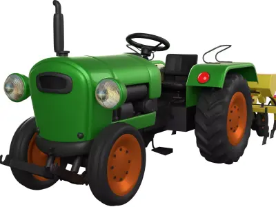 Tractor Seed Drill 3D model