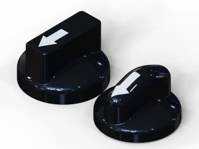 Gas stove knobs universal fit 2 models 3D print model