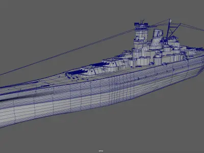 Japanese battleship Musashi 3D model