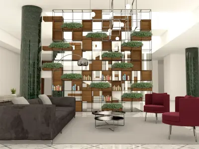 Hotel reception 3D model
