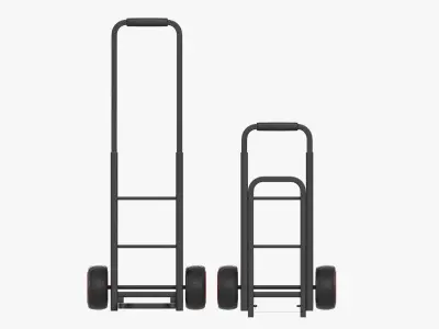 Transporting cart foldable 3D model
