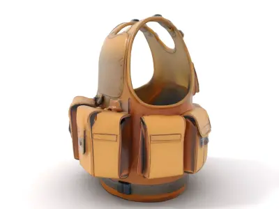 Tactical Vest Model Pack for Game and Film Production Low-poly 3D model