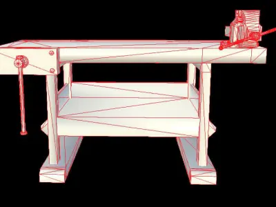 Workbench - PBR - Textured Low-poly 3D model