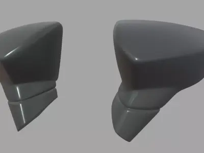 Car Mirror 027 Low-poly 3D model