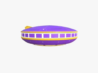 Alien Spaceship UFO A12 Cartoon - Sci Fi Spacecraft Design Low-poly 3D model