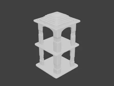 Ancient Temple Arch Low-poly 3D model