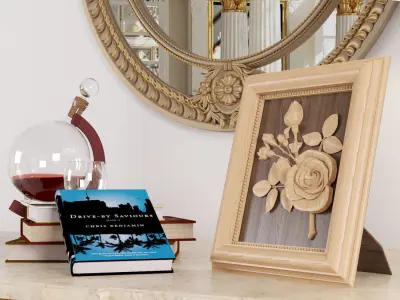 Louis XVI Console in Giltwood 3D model