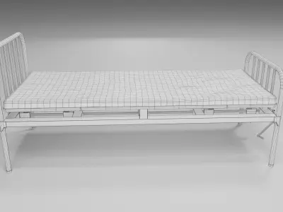 Hospital Bed - Low Poly Low-poly 3D model