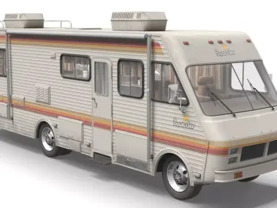 Breaking Bad RV Fleetwood Bounder 1986 Vintage Rigged 3D model