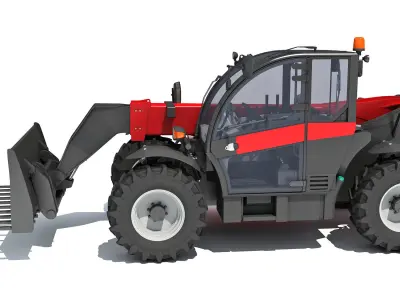 3D Grab Bucket Telehandler 3D model