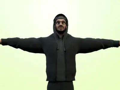 Cartoon male characters - Hip Hop Dancer Free low-poly 3D model