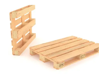 Wooden pallet 3D model 5