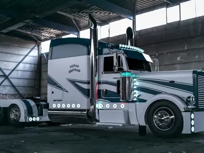 Peterbilt 389 Blue Edition JD 3D model