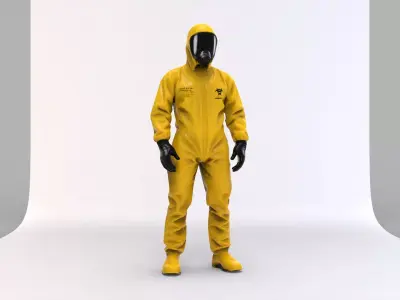 Hazmat suit 3D model purchase