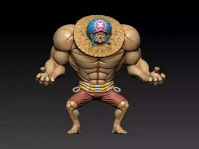 Chopper fanart - One piece - split part 3D print model
