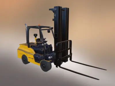 Forklift truck Low-poly 3D model order