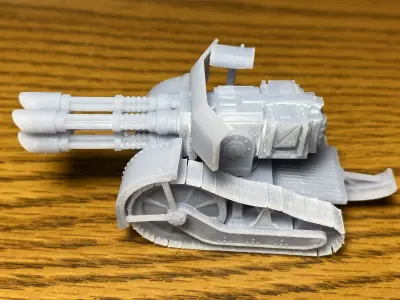 Renault Pattern Quad Gatling Laser - Pre-supported 3D print model