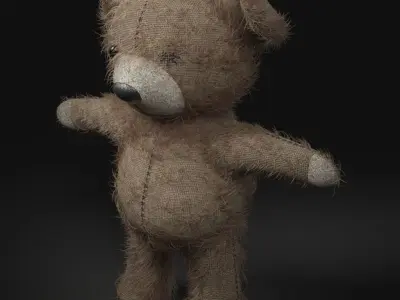 Worn Teddy Bear Low-poly 3D model