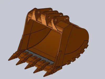 Bucket Hitachi ZX2600 Free 3D model