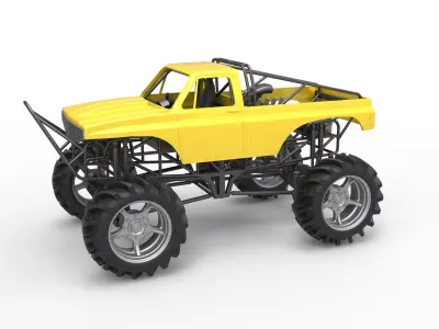 Mud truck Scale 1 to 25 3D print model