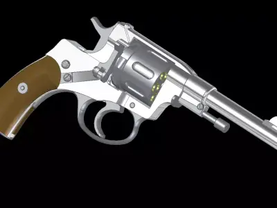 Nagant M1895 3D model purchase