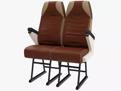 Vintage Bus Rider Seats 3D model