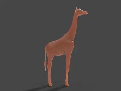 3D Giraffe Sculpture Model 3D model