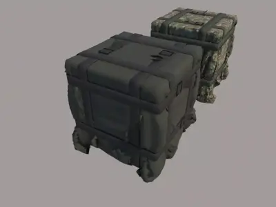 Supply Air Drop Low-poly 3D model