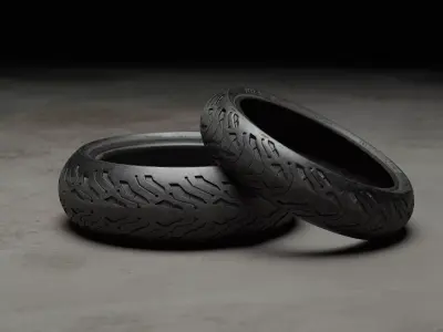 Michelin Road 6 Motorcycle Tires 3D model