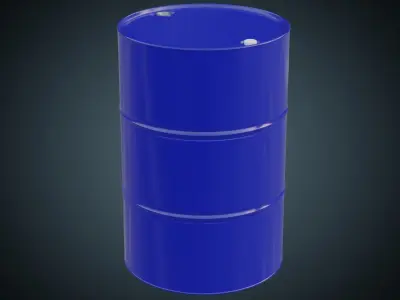 Steel Barrel 1A Low-poly 3D model