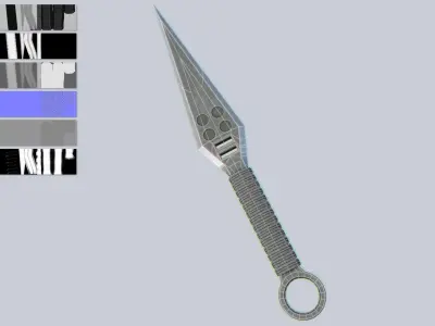 Kunai  Low-poly 3D model