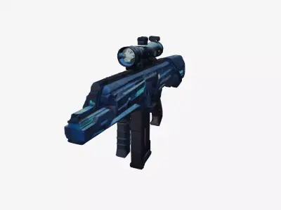 Sci-Fi Energy Rifle - Futuristic Weapon Prop 3D model