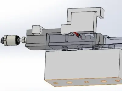 A vibrating disc feeding mechanism 3D model
